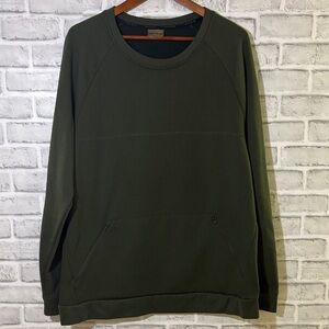 Matix Dark Green Crewneck, double zipper pouch, size xl